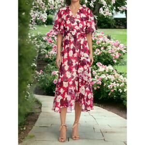 NWT Tanya Taylor Blaire Floral Wrap Tie Dress 0 W/Stretch MSRP $545